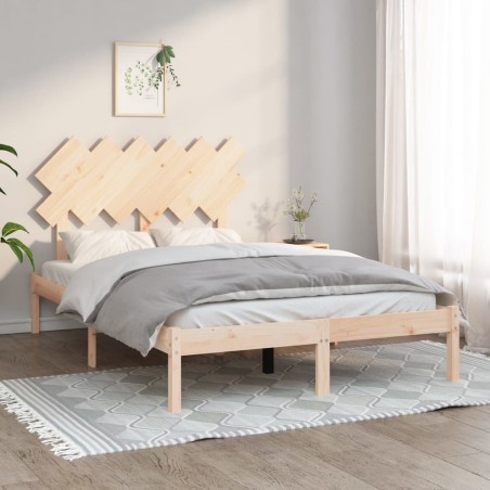 vidaXL Massivholzbett 135x190 cm