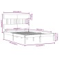 vidaXL Massivholzbett Grau 150x200 cm vidaXL Massivholzbett Grau 150x200 cm