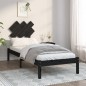vidaXL Massivholzbett Schwarz 75x190 cm vidaXL Massivholzbett Schwarz 75x190 cm