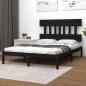 vidaXL Massivholzbett Schwarz 140x200 cm vidaXL Massivholzbett Schwarz 140x200 cm