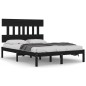 vidaXL Massivholzbett Schwarz 140x200 cm vidaXL Massivholzbett Schwarz 140x200 cm