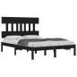 vidaXL Massivholzbett Schwarz 140x200 cm vidaXL Massivholzbett Schwarz 140x200 cm