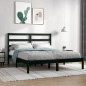 vidaXL Massivholzbett Schwarz 135x190 cm vidaXL Massivholzbett Schwarz 135x190 cm
