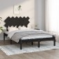 vidaXL Massivholzbett Schwarz 135x190 cm vidaXL Massivholzbett Schwarz 135x190 cm