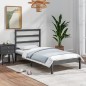 vidaXL Massivholzbett Grau 90x190 cm vidaXL Massivholzbett Grau 90x190 cm