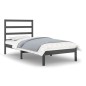 vidaXL Massivholzbett Grau 90x190 cm vidaXL Massivholzbett Grau 90x190 cm