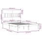 vidaXL Massivholzbett Weiß 180x200 cm vidaXL Massivholzbett Weiß 180x200 cm