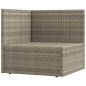 vidaXL Garten-Ecksofa mit Kissen Grau Poly Rattan vidaXL Garten-Ecksofa mit Kissen Grau Poly Rattan