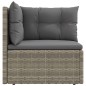 vidaXL Garten-Ecksofa mit Kissen Grau Poly Rattan vidaXL Garten-Ecksofa mit Kissen Grau Poly Rattan