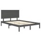 vidaXL Massivholzbett Grau Kiefer 140x190 cm vidaXL Massivholzbett Grau Kiefer 140x190 cm
