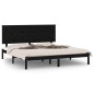 vidaXL Massivholzbett Schwarz Kiefer 200x200 cm vidaXL Massivholzbett Schwarz Kiefer 200x200 cm