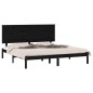vidaXL Massivholzbett Schwarz Kiefer 200x200 cm vidaXL Massivholzbett Schwarz Kiefer 200x200 cm