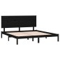 vidaXL Massivholzbett Schwarz Kiefer 200x200 cm vidaXL Massivholzbett Schwarz Kiefer 200x200 cm