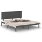 vidaXL Massivholzbett Grau Kiefer 200x200 cm vidaXL Massivholzbett Grau Kiefer 200x200 cm