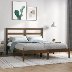 vidaXL Massivholzbett Honigbraun Kiefer 140x190 cm