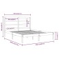 vidaXL Massivholzbett Honigbraun Kiefer 140x190 cm vidaXL Massivholzbett Honigbraun Kiefer 140x190 cm