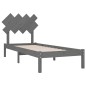 vidaXL Massivholzbett Grau 90x190 cm vidaXL Massivholzbett Grau 90x190 cm