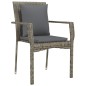 Gartenstühle mit Kissen 4 Stk. Poly Rattan Grau Gartenstühle mit Kissen 4 Stk. Poly Rattan Grau