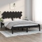 vidaXL Massivholzbett Schwarz 140x190 cm vidaXL Massivholzbett Schwarz 140x190 cm