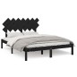 vidaXL Massivholzbett Schwarz 140x190 cm vidaXL Massivholzbett Schwarz 140x190 cm