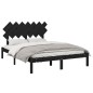 vidaXL Massivholzbett Schwarz 140x190 cm vidaXL Massivholzbett Schwarz 140x190 cm