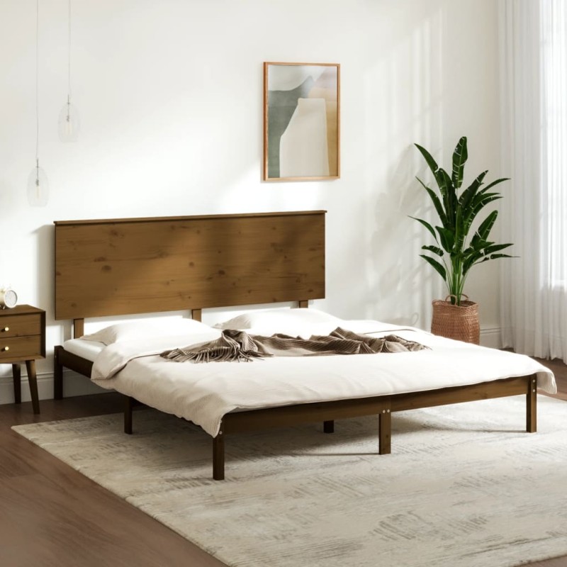 vidaXL Massivholzbett Honigbraun 150x200 cm vidaXL Massivholzbett Honigbraun 150x200 cm