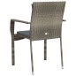 Gartenstühle mit Kissen 4 Stk. Poly Rattan Grau Gartenstühle mit Kissen 4 Stk. Poly Rattan Grau