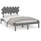 vidaXL Massivholzbett Grau 120x190 cm vidaXL Massivholzbett Grau 120x190 cm