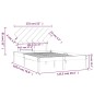 vidaXL Massivholzbett Honigbraun 135x190 cm