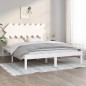 vidaXL Massivholzbett Weiß 140x190 cm vidaXL Massivholzbett Weiß 140x190 cm