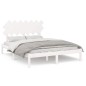 vidaXL Massivholzbett Weiß 140x190 cm vidaXL Massivholzbett Weiß 140x190 cm