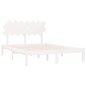 vidaXL Massivholzbett Weiß 140x190 cm vidaXL Massivholzbett Weiß 140x190 cm