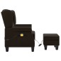Massagesessel mit Hocker Dunkelbraun Stoff Massagesessel mit Hocker Dunkelbraun Stoff