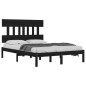 vidaXL Massivholzbett Schwarz 180x200 cm vidaXL Massivholzbett Schwarz 180x200 cm