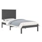 vidaXL Massivholzbett Grau Kiefer 90x200 cm vidaXL Massivholzbett Grau Kiefer 90x200 cm