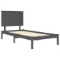vidaXL Massivholzbett Grau Kiefer 90x200 cm vidaXL Massivholzbett Grau Kiefer 90x200 cm