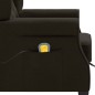 Massagesessel mit Hocker Dunkelbraun Stoff Massagesessel mit Hocker Dunkelbraun Stoff