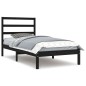 vidaXL Massivholzbett Schwarz Kiefer 90x200 cm vidaXL Massivholzbett Schwarz Kiefer 90x200 cm