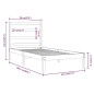 vidaXL Massivholzbett Schwarz Kiefer 90x200 cm vidaXL Massivholzbett Schwarz Kiefer 90x200 cm