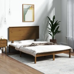 vidaXL Massivholzbett Honigbraun 120x190 cm
