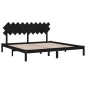 vidaXL Massivholzbett Schwarz 200x200 cm vidaXL Massivholzbett Schwarz 200x200 cm