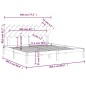 vidaXL Massivholzbett Schwarz 200x200 cm vidaXL Massivholzbett Schwarz 200x200 cm