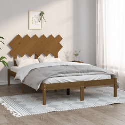 vidaXL Massivholzbett Honigbraun 120x190 cm