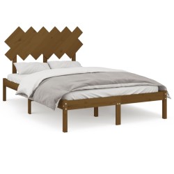 vidaXL Massivholzbett Honigbraun 120x190 cm