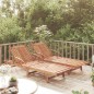 vidaXL Sonnenliegen 2 Stk. Massivholz Akazie vidaXL Sonnenliegen 2 Stk. Massivholz Akazie