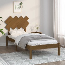 vidaXL Massivholzbett Honigbraun 90x200 cm