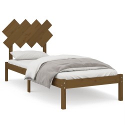 vidaXL Massivholzbett Honigbraun 90x200 cm