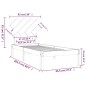 vidaXL Massivholzbett Honigbraun 90x200 cm vidaXL Massivholzbett Honigbraun 90x200 cm