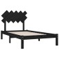 vidaXL Massivholzbett Schwarz 100x200 cm vidaXL Massivholzbett Schwarz 100x200 cm