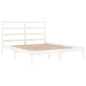 vidaXL Massivholzbett Weiß Kiefer 140x190 cm vidaXL Massivholzbett Weiß Kiefer 140x190 cm